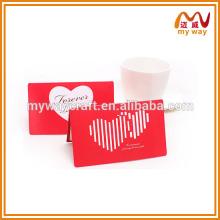 Wholesale loving heart invitation card, paper wedding card for new year gift 2016